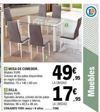 E.Leclerc Mesa De Comedor, Silla oferta