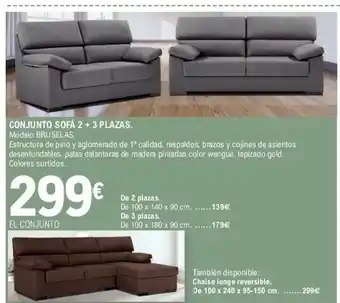 E.Leclerc Conjunto Sofá 2 + 3 Plazas oferta