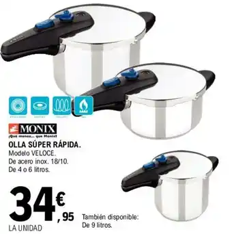 E.Leclerc Olla Súper Rápida 4 o 6 litros oferta