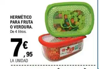 E.Leclerc Hermètico Para Fruta O Verdura 4 litros oferta