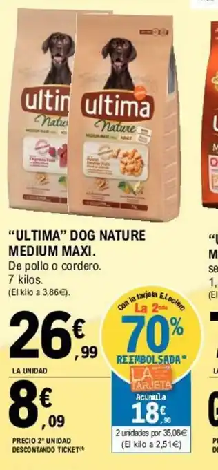 E.Leclerc Ultima Dog Nature Medium Maxi oferta