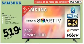 E.Leclerc Samsung TV UE55AU7105 oferta