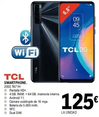 E.Leclerc TCL Smartphone 20SE T671H oferta