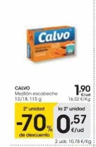Eroski Calvo Mejillón escabeche oferta