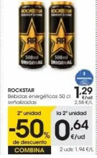 Eroski Rockstar Bebidas energeticas 50cl oferta