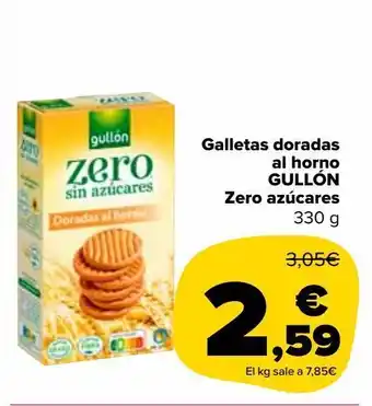 Carrefour Market En todas las galletas doradas al horno gullón zero azúcares oferta