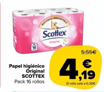 Carrefour Market Papel higiénico original scottex oferta