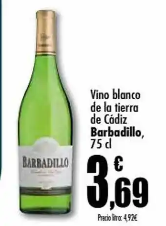 Unide Supermercados Vino blanco de la tierra de cádiz barbadillo oferta