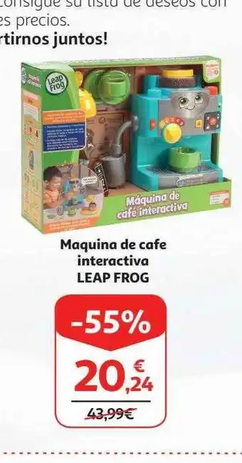 Alcampo Maquina de cafe interctiva leap frog oferta
