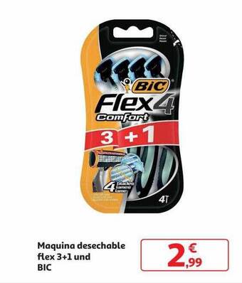 Alcampo Maquina desechable flex 3+1 bic oferta
