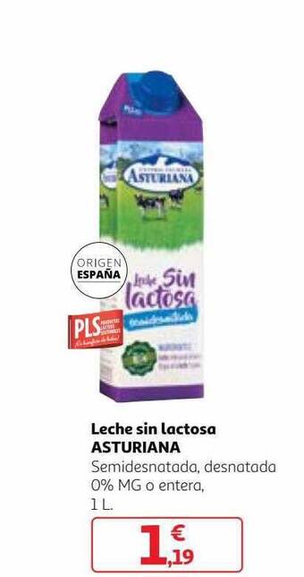 Alcampo Leche sin lactosa asturiana oferta