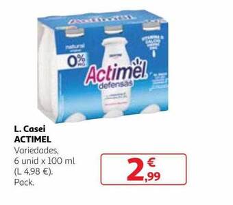 Alcampo L. casei actimel oferta