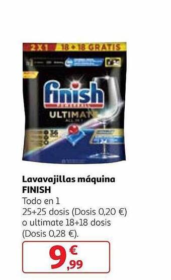 Alcampo Lavavajillas máquina finish oferta