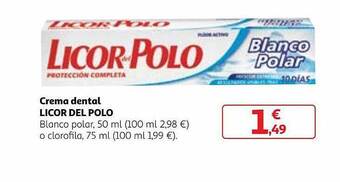Alcampo Crema dental licor del polo oferta