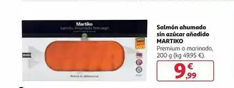 Alcampo Salmón ahumado sin azúcar añadido martiko oferta
