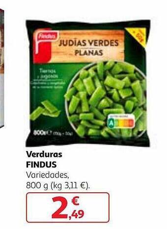 Alcampo Verduras findus oferta