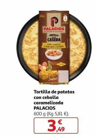 Alcampo Tortilla de patatas con cebolla caramelizada palacios oferta