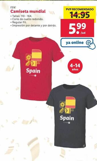 Lidl Fifa camiseta mundial oferta