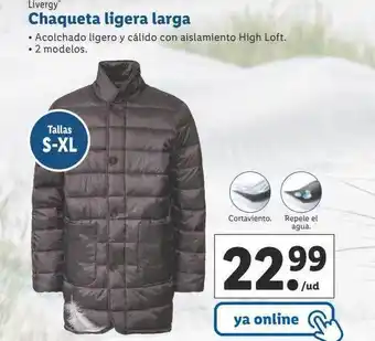 Lidl Livergy chaqueta ligera larga oferta