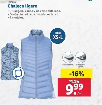Lidl Esmara chaleco ligero oferta