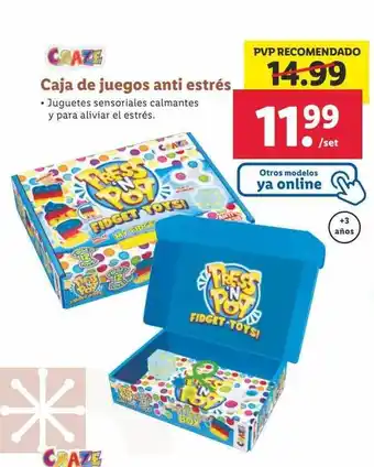 Lidl Craze caja de juegos anti estrés oferta