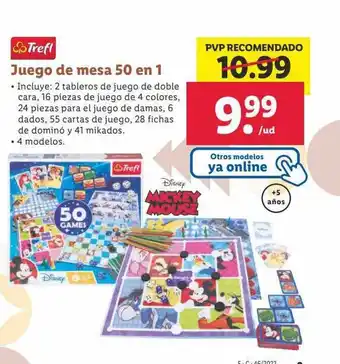 Lidl Trefi juego de mesa 50 en 1 oferta