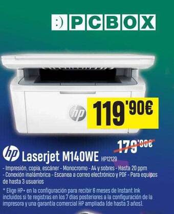 PCBox Hp laserjet m140we oferta