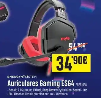 PCBox Energy sistem auriculares gaming esg4 oferta