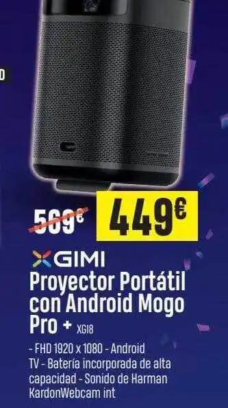 PCBox Xgimi proyector portátil con android mogo pro oferta