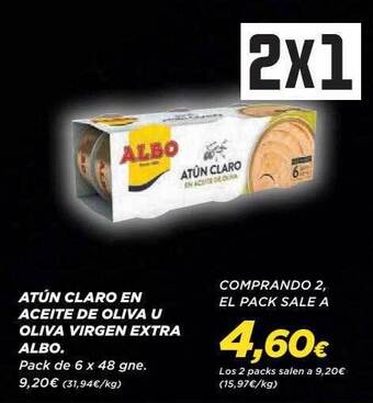 Supercor Atún claro en aceite de oliva u oliva virgen extra albo oferta