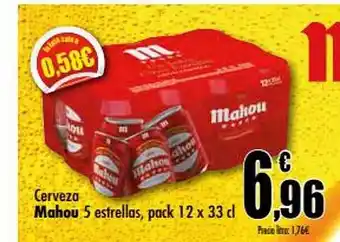 Unide Supermercados Cerveza mahou 5 estrella pack 12 oferta