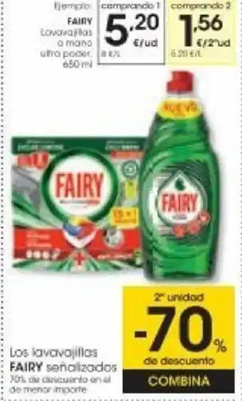 Eroski Los lavajillas Fairy oferta