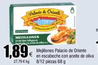 FROIZ Mejillones Palacio De Oriente En Escabeche Con Aceite De Oliva 8/12 Piezas 68g oferta