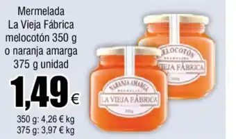 FROIZ Mermelada La Vieja Fábrica Melocotón 350g o Naranja Amarga 375g Unidad oferta
