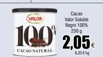FROIZ Cacao Valor Soluble Negro 100% 250g oferta