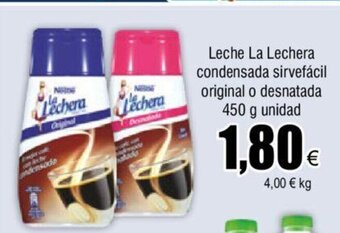 FROIZ Leche La Lechera Condensada Sirvefácil Original o Desnatada 450g Unidad oferta