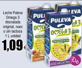 FROIZ Leche Puleva Omega 3 Desnatada Original, Nuez o Sin Lactosa 1L Unidad oferta