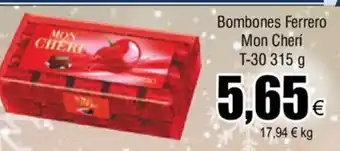 FROIZ Bombones Ferrero Mon Cherí T-30 315g oferta