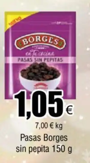 FROIZ Pasas Borges Sin Pepita 150g oferta