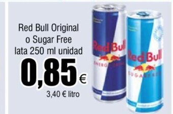 FROIZ Red Bull Original o Sugar Free Lata 250ml Unidad oferta
