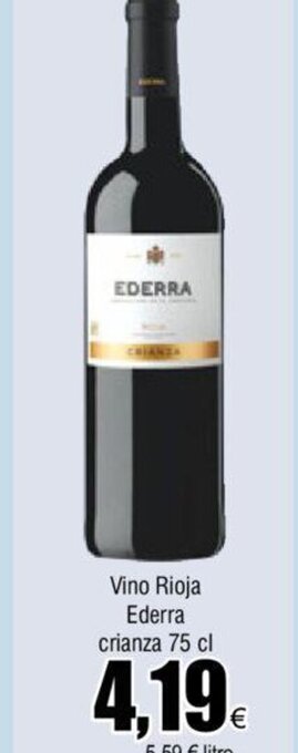 FROIZ Vino Rioja Ederra Crianza 75cl oferta