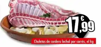 Unide Supermercados Chuletas de cordero lechal par carrés el kg oferta