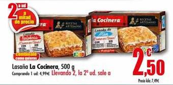 Unide Supermercados Lasaña la cocinera oferta