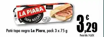 Unide Supermercados Paté tapa negra la piara pack 3 oferta