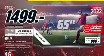 MediaMarkt OLED 65" 4K OLED65SCS6LA oferta