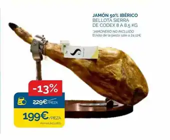 Supermercados La Despensa Jamón 50% ibérico bellota sierra de codes oferta