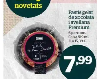 La Sirena Pastís gelat de xocolata i avellana premium oferta