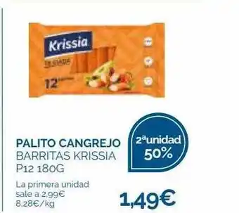 2a unidad 50% palito cangrejo barritas krissia