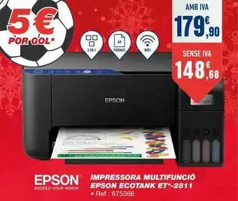 Bureau Vallée Epson impressora multifunció epson ecotank et-2811 oferta