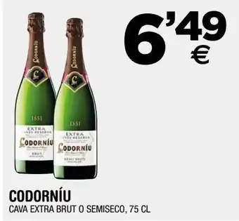 BM Supermercados Cava brut codorniu oferta